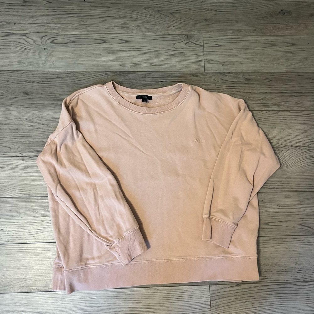 JCREW COTTON EMBROIDERED SCRIPT  CREWNECK